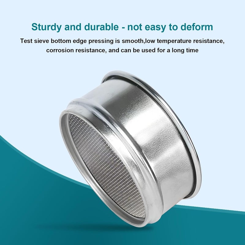 LVDALAB 304 Stainless Steel Mesh Lab Sieve, 20 Mesh (0.9mm) Aperture Test Sieve, 4inch(10cm) Economy Standard Analysis Sample Test Sieves for Industrial Laboratory Homes - Image 4